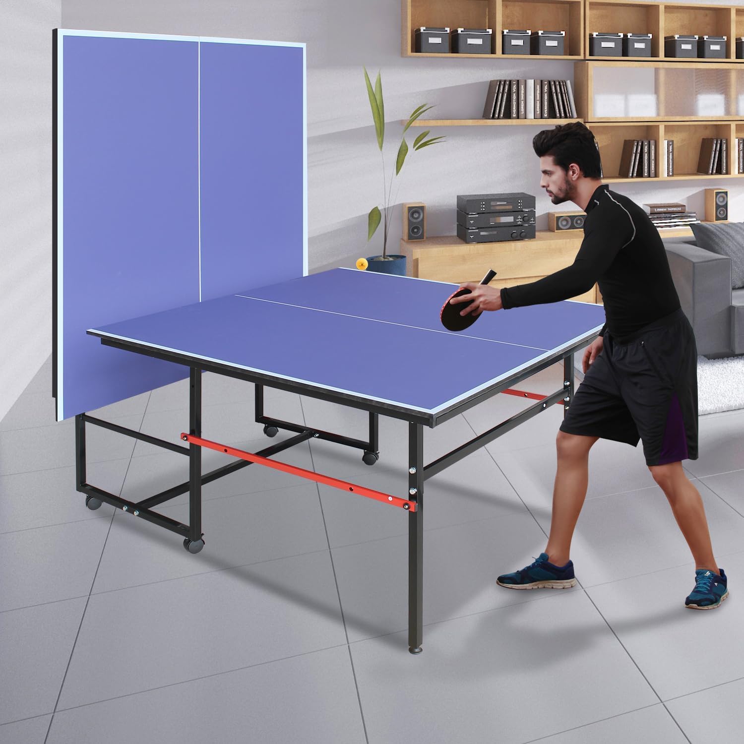 8 ft Portable Ping Pong Table， - Table Tennis Tournament review and price