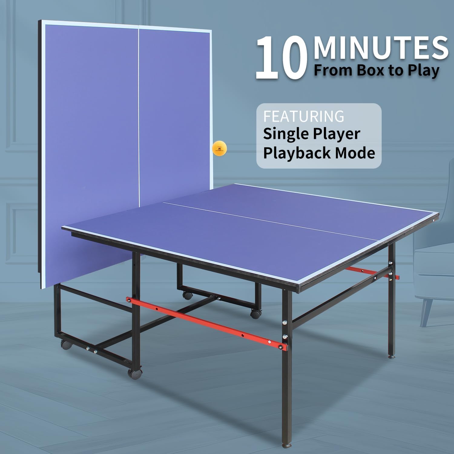 8 ft Portable Ping Pong Table， - Table Tennis Tournament review and price