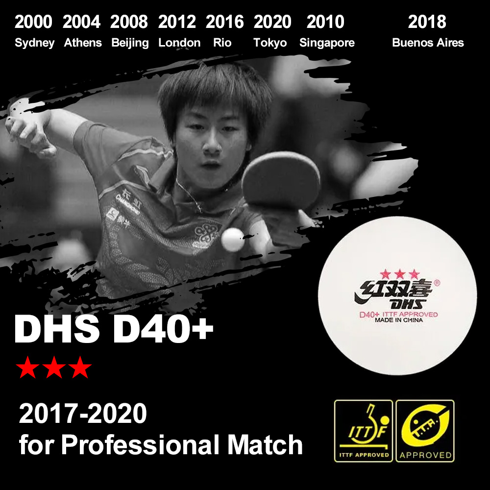 DHS D40+ DJ40+ Ping Pong Balls - Table Tennis Robot review and price